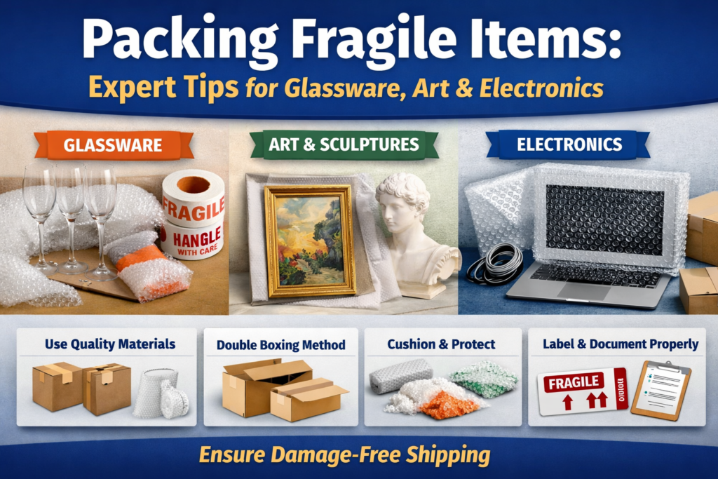 Packing Fragile Items: Expert Tips for Glassware, Art & Electronics