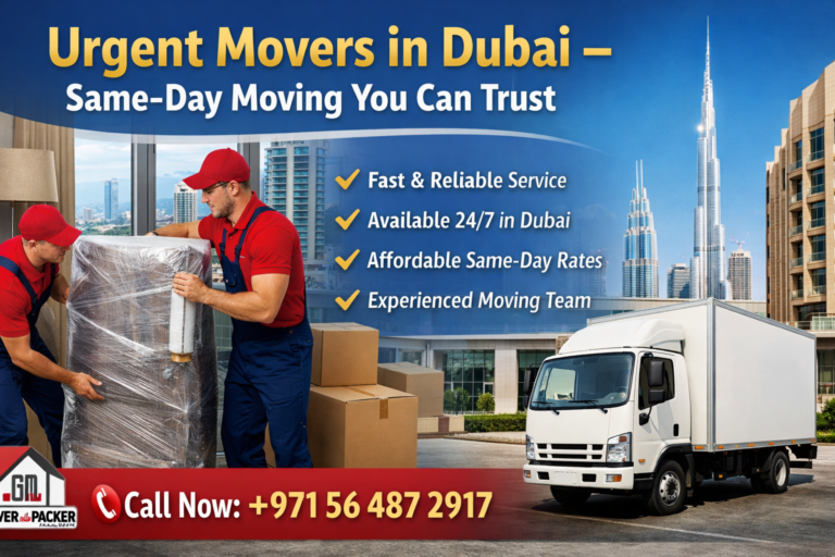 Urgent Movers in Dubai