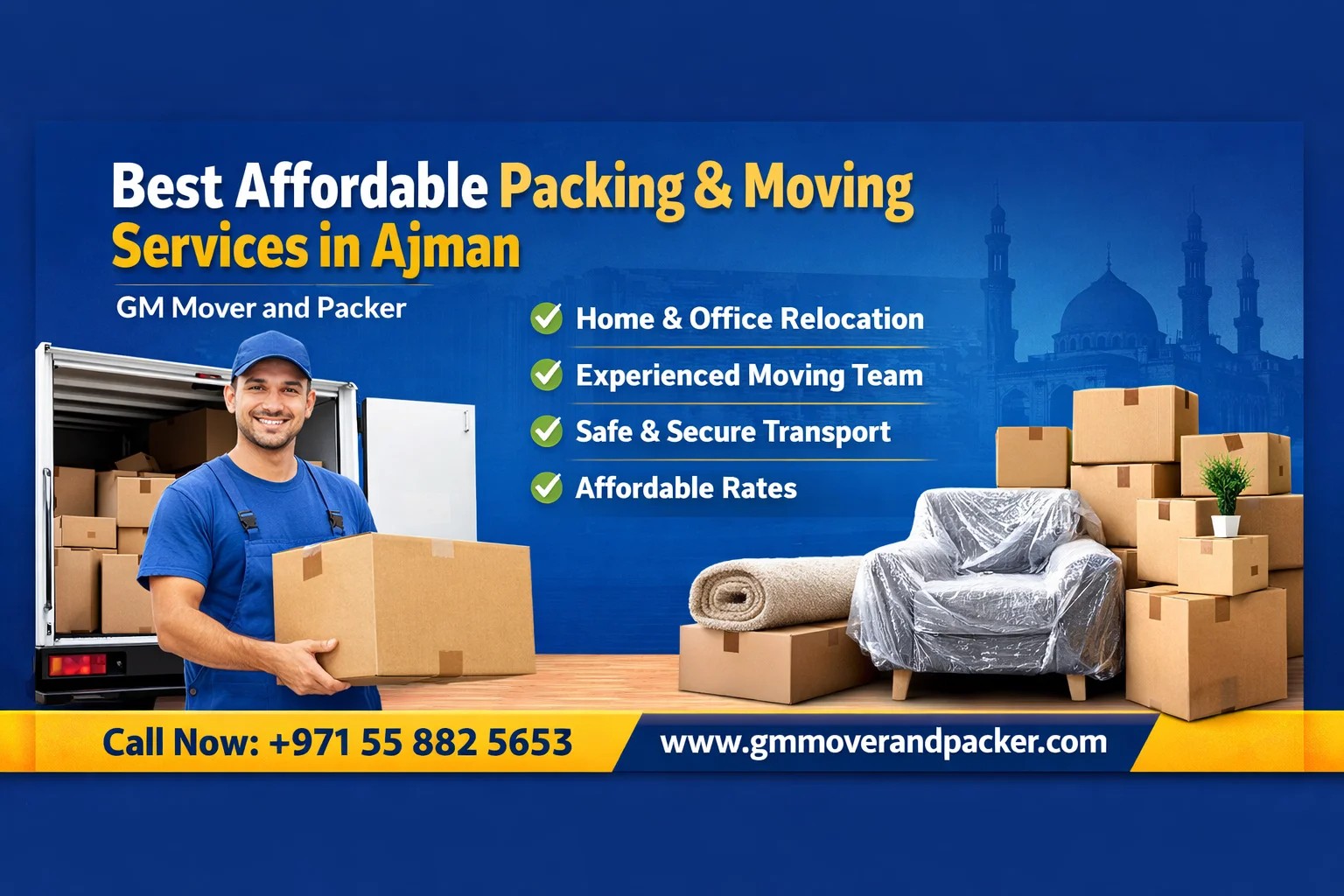 Best Affordable Packing & Moving Services in Ajman by GM Mover and Packer