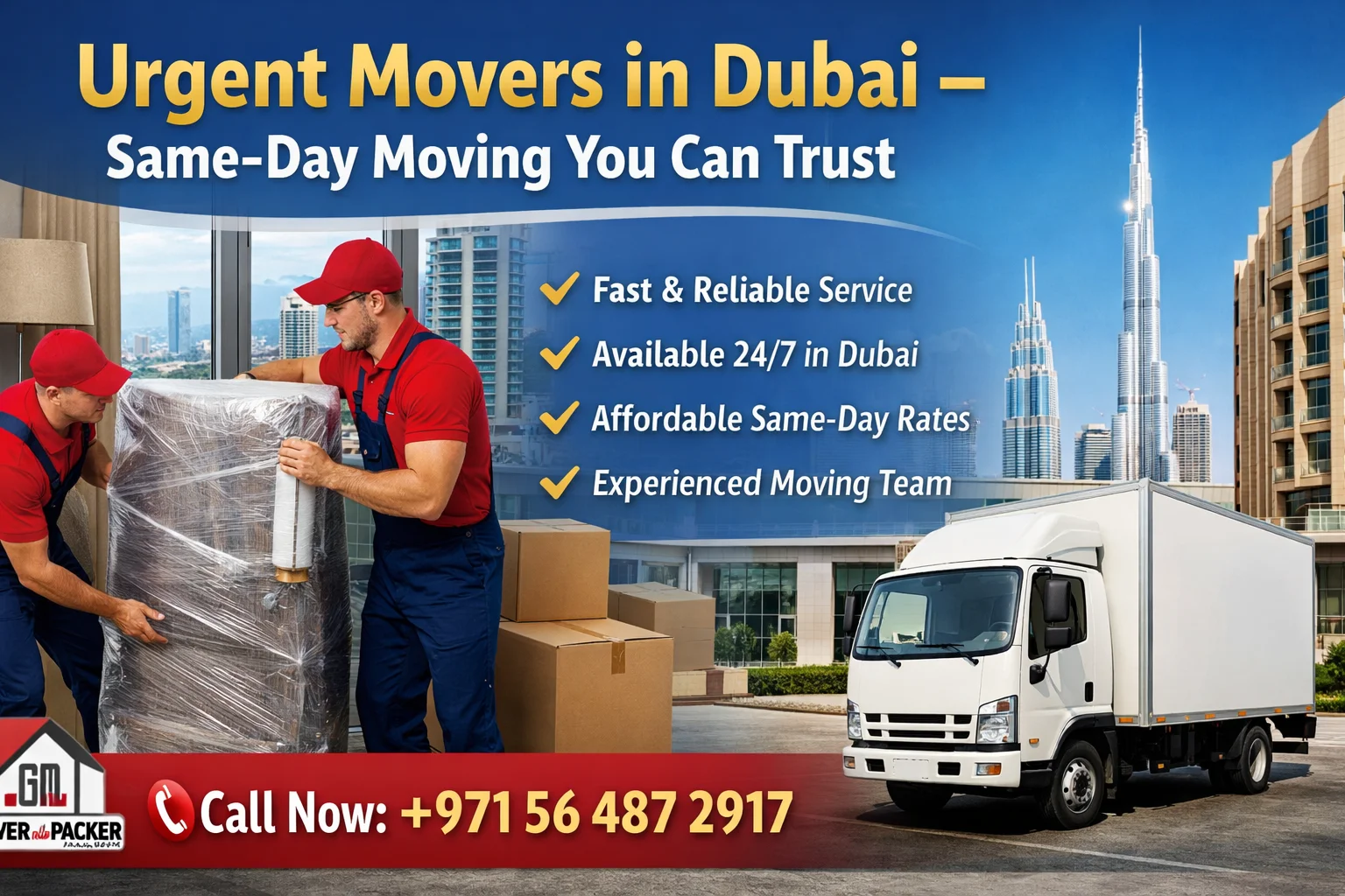 Urgent Movers in Dubai